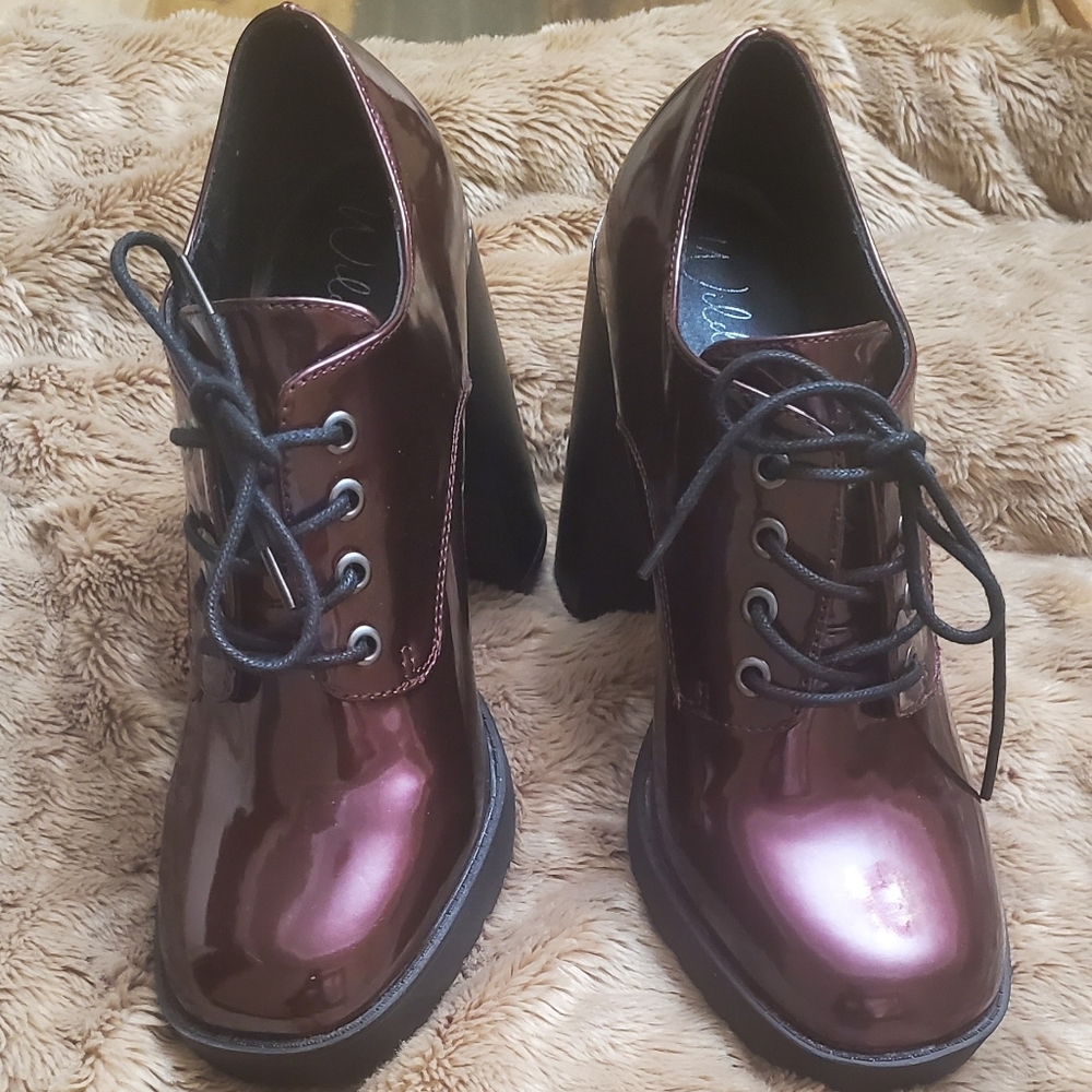 lace up oxford platform shoes